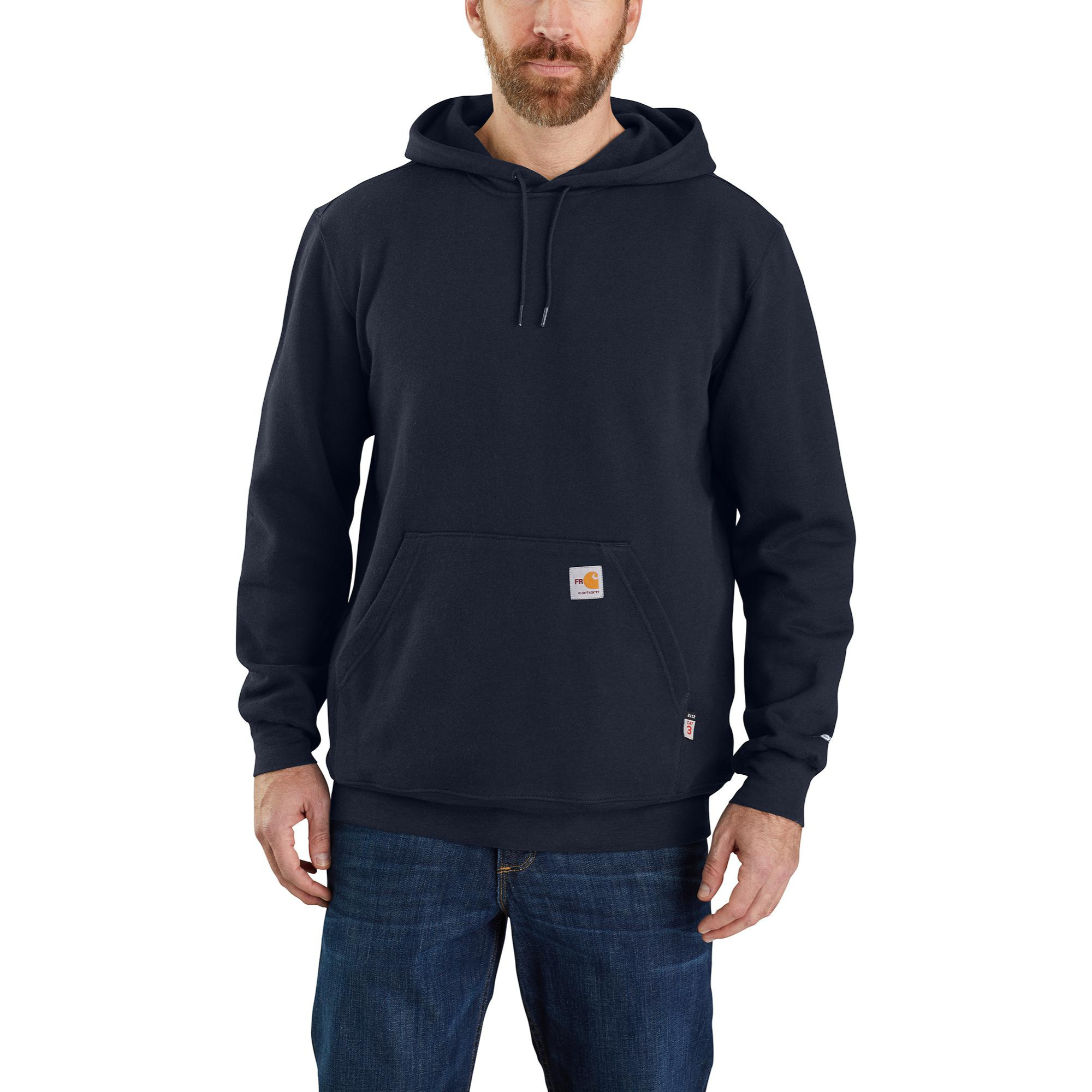 Carhartt Flame-Resistant Force Loose Fit Midweight Navy Hooded Sweatshirt from Columbia Safety